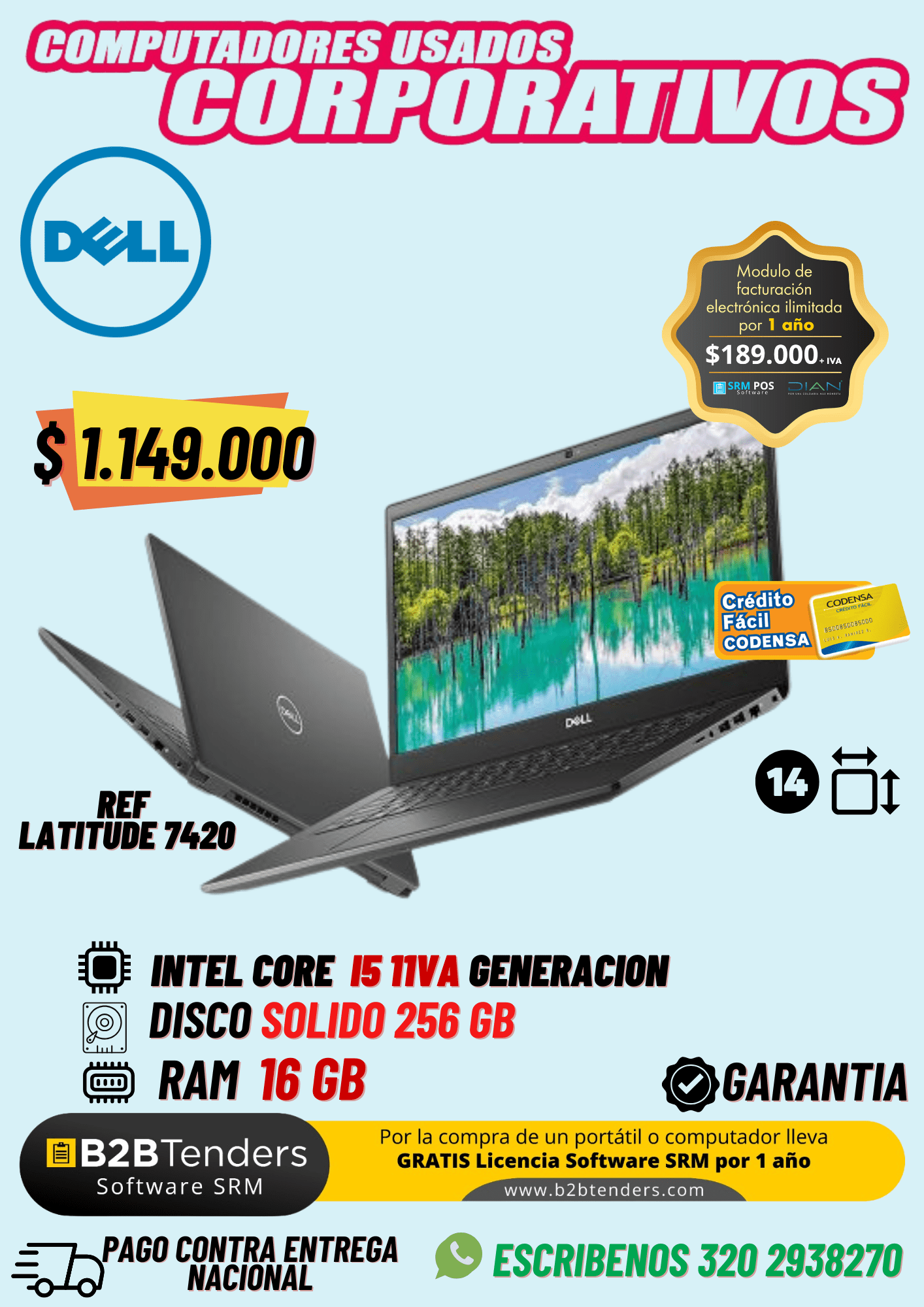 Dell 7420 INTEL®CORE™ I5 11va